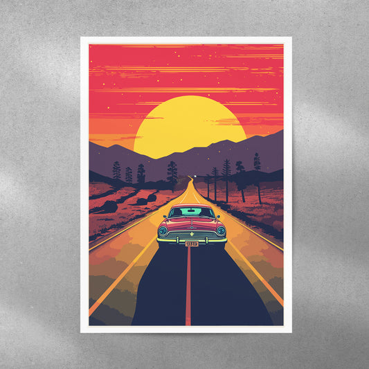 Highway Horizon Poster