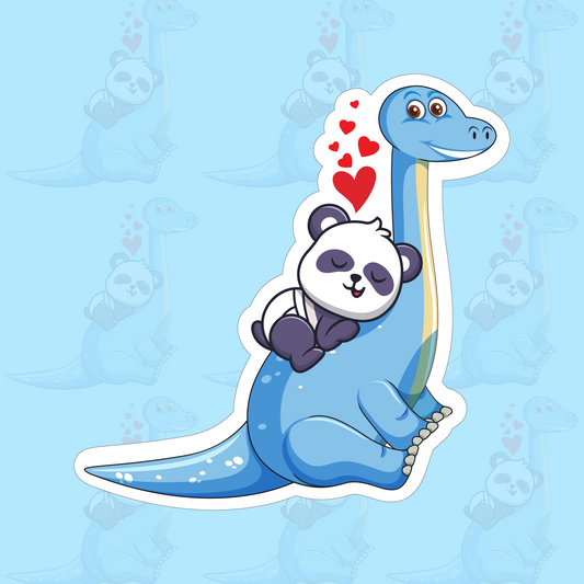 Dino Panda Sticker