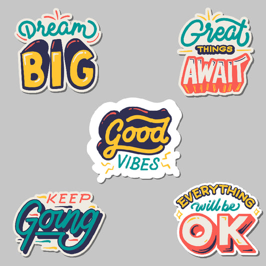 Motivational - Set of 5 stickers